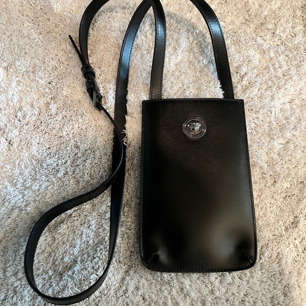 Crossbody Versace leather bag